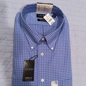 Ralph Lauren Men's Ultraflex long-sleeved button shirt, NWT, size 18/2XL/ 34-35